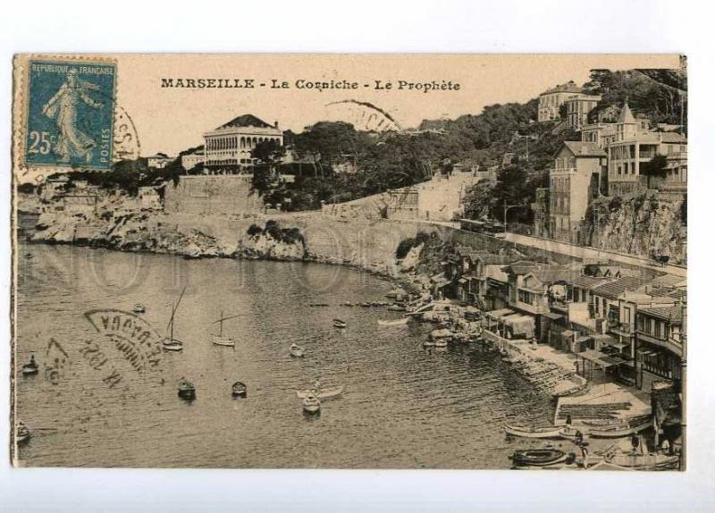 236372 FRANCE MARSEILLE Corniche Prophet Old RPPC to Ethiopia