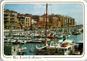 Nice - le port de plaisance Vintage Postcard 1980s France