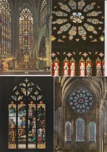 CHURCH GLASS WINDOWS 75 Modern Postcards pre-1980 (L2544)