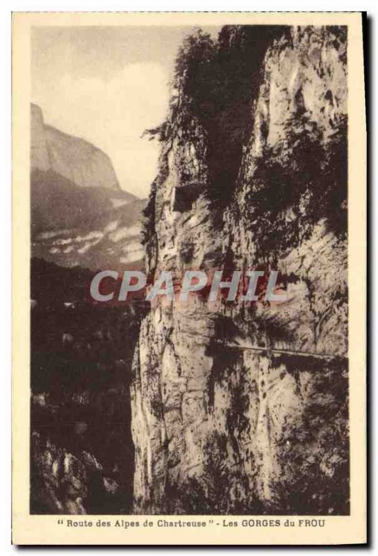 Postcard Old Route Chartreuse Alps Gorges du Frou