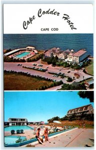 FALMOUTH, MA Massachusetts ~ CAPE CODDER HOTEL 1981  Barnstable County Postcard