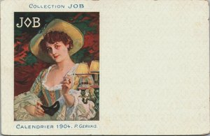 Collection JOB Calendrier 1904 P.Gervais Art Nouveau Advertising Postcard 04.15