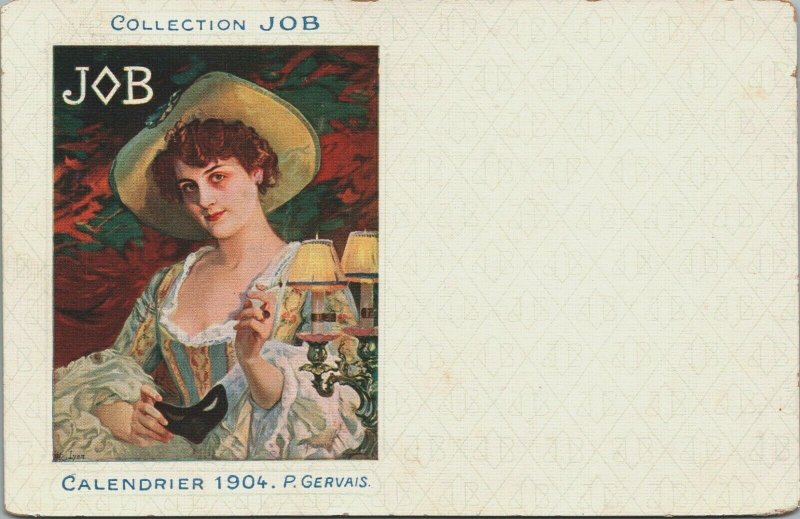 Collection JOB Calendrier 1904 P.Gervais Art Nouveau Advertising Postcard 04.15