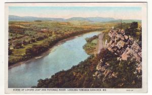 P413 JL old postcard lovers leap RR potomac river hancock maryland