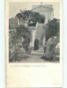 Unused Pre-1907 RELIGIOUS BUILDING SCENE ON CAPRI ISLAND Naples ITALY n5619