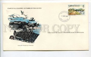 424702 FALKLAND ISLANDS 1981 year First Day COVER certificate w/ signature