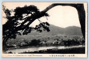 Japan Postcard View of Fukushima City from Bentenyama c1920's Unposted