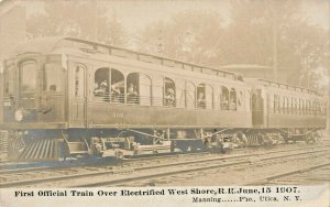 Utica NY First official train Over Electrified West Shore Railroad RPPC