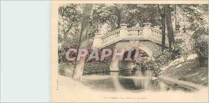 Old Postcard Paris Parc Monceau bridge (card 1900)