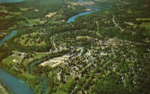 Postcard Aerial View Of Franklin New Hampshire NH Rudy's Post Card Pub.