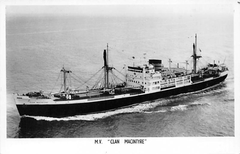 MV Clan Macintyre Clan Line Ship Non Postcard Backing 