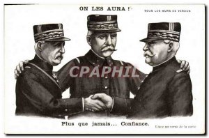 Old Postcard Militaria We'll get them! Under the walls of Verdun more confide...