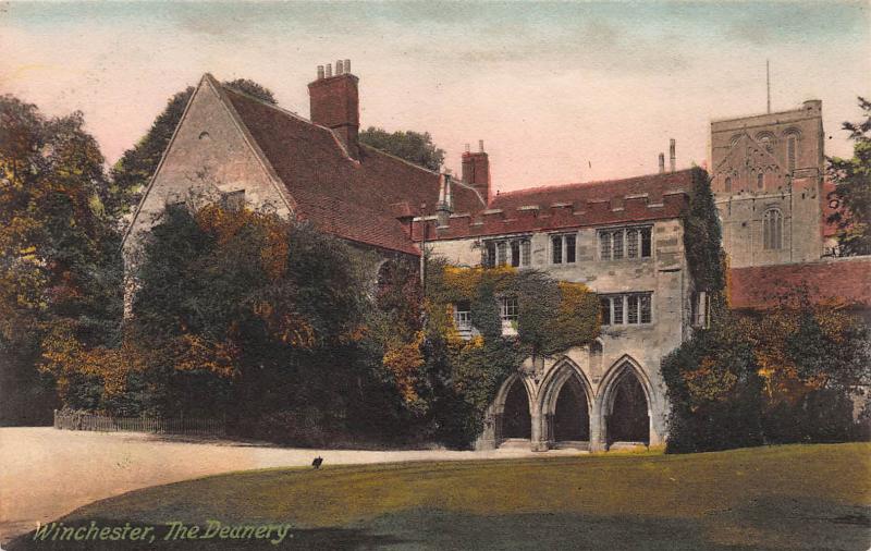 The Deanery, Winchester, England, Early Hand Colored Postcard, Unused