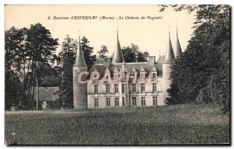 Old Postcard Environs d & # 39Esternay Chateau Nogentel