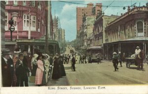 PC CPA AUSTRALIA, SYDNEY, KING STREET, Vintage Postcard (b27109)