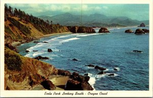 Vtg 1950s Ecola Park Looking South Oregon Coast OR Unused Chrome Postcard