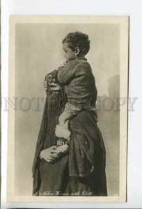 433783 EGYPT CAIRO native woman w/ child Old Lehnert & Landrock photo postcard