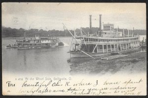 Steamboats Wharf Side Gallipolis Ohio Used c1906