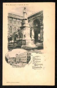 ab1208 - VINTAGE POSTCARD - MILAN City: Hotel Grande Bretagne-