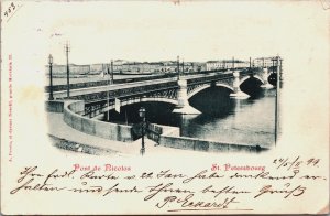 Russia St Petersburg Nicholas Bridge Annunciation Bridge Vintage Postcard C099