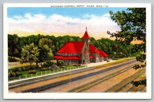 Michigan Central Railroad Depot  Niles  Postcard