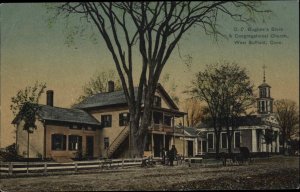 West Suffield Connecticut CT OC Bugbee's Store c1910 Vintage Postcard
