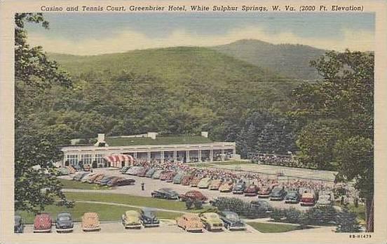 West Virginia White Sulphur Springs Casino And Tennis Court 