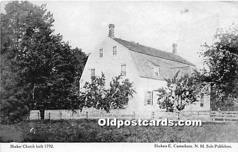 Shaker Church Built 1792 Shakers East Canterbury, NH, USA Unused 