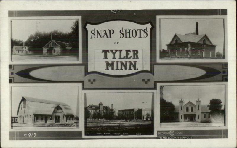 Tyler MN Multi View Real Photo Postcard c1910