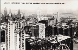 Looking North East From Chicago Board of Trade Building Observatory RPPC C227