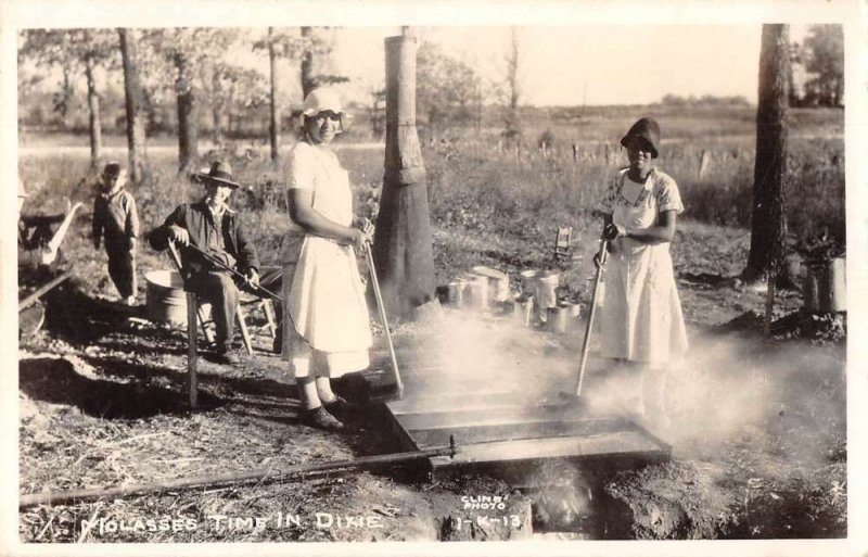 Molassas Time in Dixie Real Photo Vintage Postcard AA36680