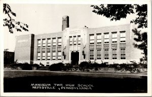 Vtg Manheim Township High School Neffsville PA Lancaster County RPPC Postcard