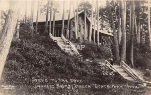 C91/ Park Rapids Itaska State Park Minnesota RPPC Postcard c30s Doglas Lodge 3