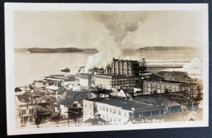 Mint Usa Real Picture Postcard Everest Worlds Largest Pulp Mill Washington