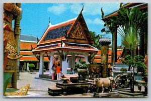 Bangkok  Thailand  Wat Pra Keo  Emerald Buddha Temple  Postcard