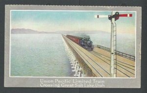 Ca? PPC Great Salt Lake Ut Union Pacific Ltd Train Crossing Mint