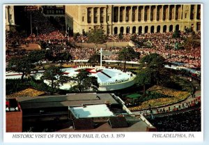 PHILADELPHIA, PA ~ Logan Circle POPE JOHN PAUL Visit 1979 ~  4x6 Postcard
