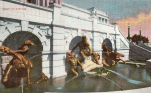 Vintage Postcard 1910's Court Of Neptune Bronze Fountain Washington DC Foster