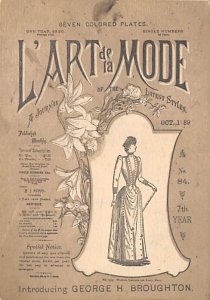 Approx. Size: 3.25 x 4.5 L'Art de la Mode, seven colored plates  Late 1800's ...