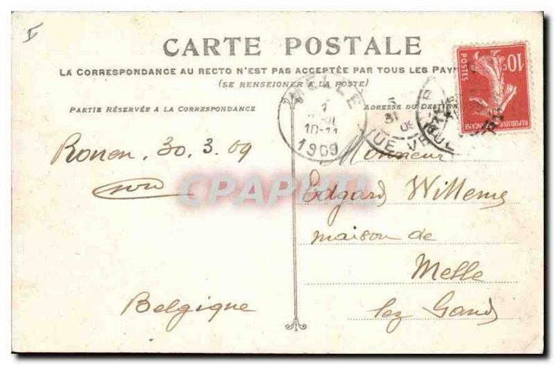 Old Postcard Rouen Courthouse fa?ade instead Verdrel