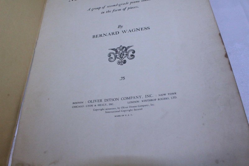 Vintage 1932 Copyright Music Book My Week in Camp by Bernard Wagness