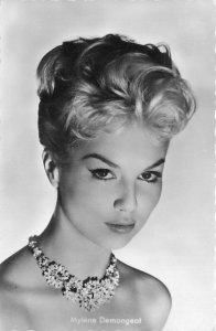 1950s French Movie Star Actress Mylene Demongeot Postcard RPPC 24-12156