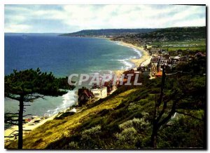 Modern Postcard Villers sur Mer Calvados General view of the beach