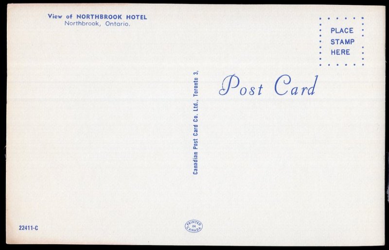 Canada Ontario NORTHBROOK HOTEL with older Volkswagen Car 1950s-1970s Chrome