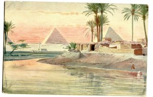 Postcard Gizeh Pyramid Egypt