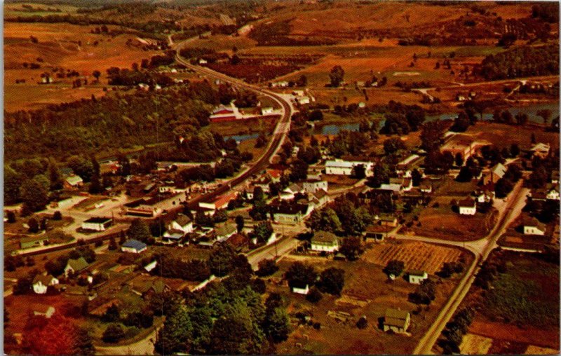 Michigan Leelandu County Birds Eye View Of Village On Lake Leelanau