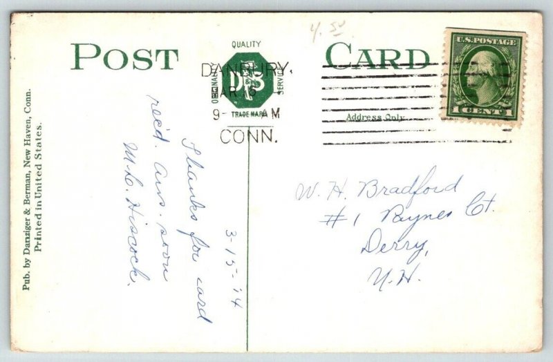 Danbury  Connecticut  Telephone Building  Postcard