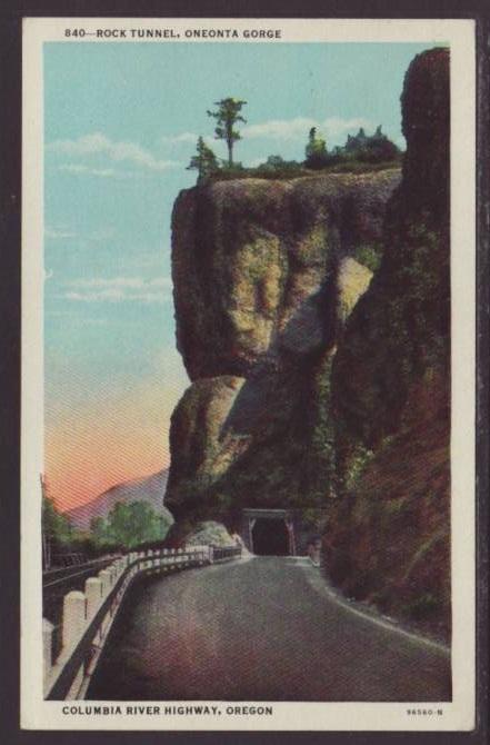 Tunnel,Oneonta Gorge,Columbia River Highway,OR Postcard 