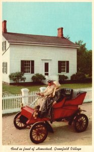 Vintage Postcard Ford in Front Homestead Henry Ford Museum Dearborn Michigan MI