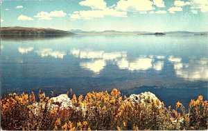 Mono Lake Mono County California as Seen From Highway 395 Photochrome Postcard
